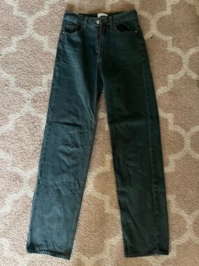 PacSun Women's High-Rise Dark Green Straight 90’s Boyfriend Jeans